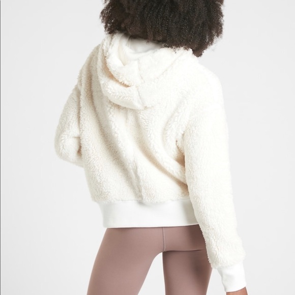 NWT Athleta Cozy Sherpa Reversible Jacket White - Picture 4 of 16